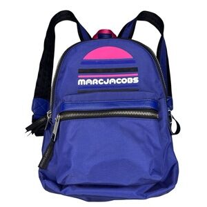 MARC JACOBS | Nylon Logo Backpack | Blue Pink Black